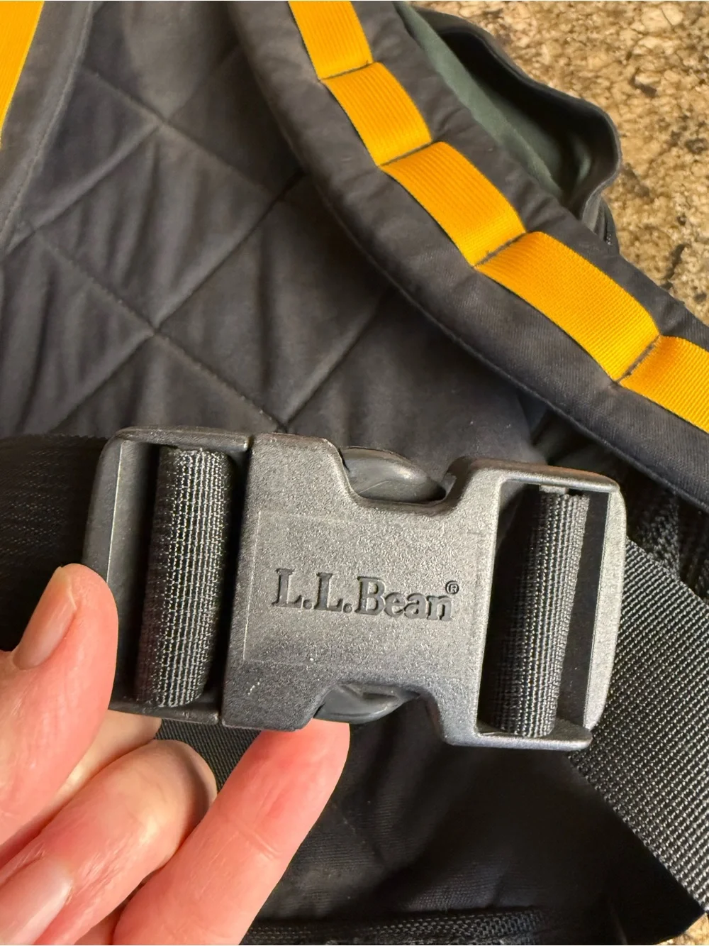 Vintage L.L. Bean Tech Hiking Backpack Green / Black / Yellow Gorpcore EUC Clean